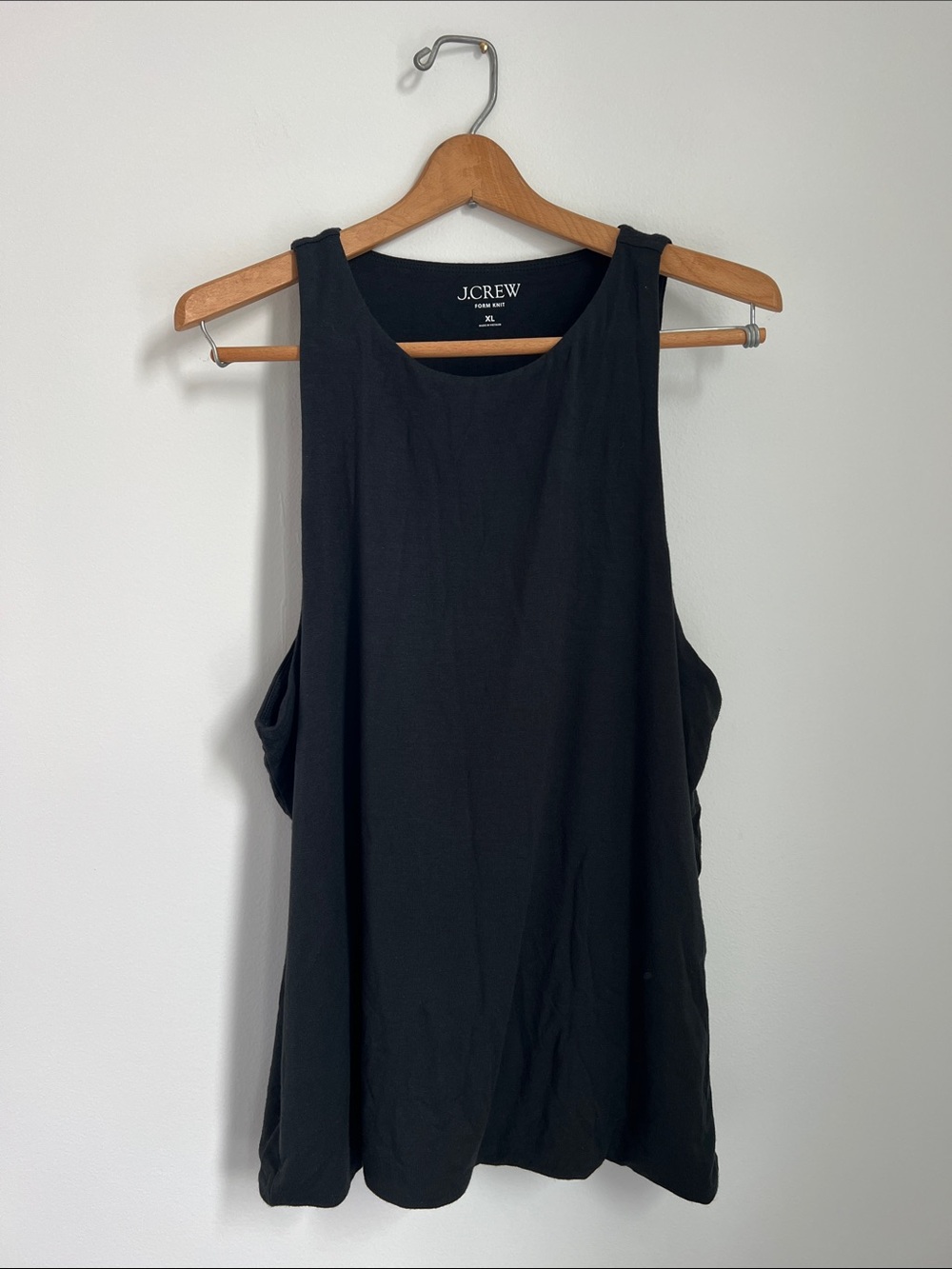 J. Crew | Form Knit Black Scoop Neck Tank Top Style #BK204 Size Extra Large